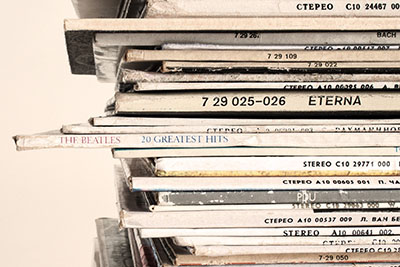 stack of record sleeves